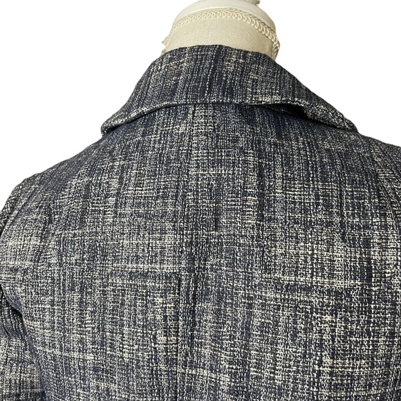Linen Blend Blazer 4 Banana Republic Double Breasted Crosshatch Tweed Jacket - Picture 11 of 14